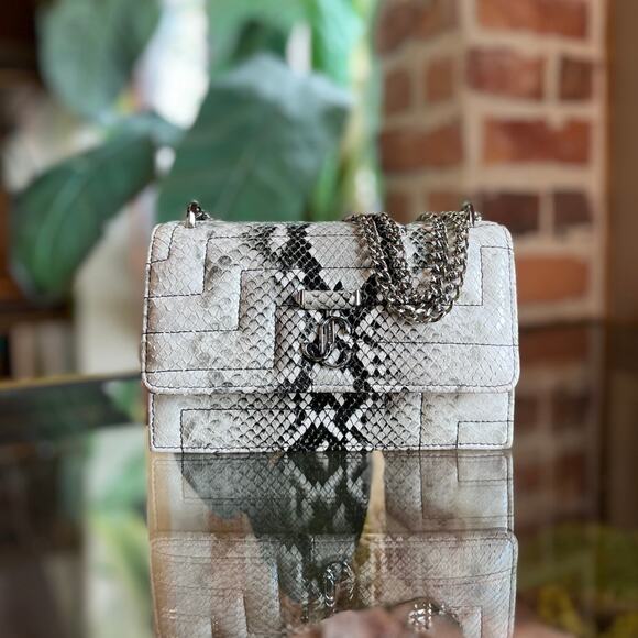 Louis Vuitton Handbags - JIMMY CHOO Avenue Mini Snake Embossed Shoulder Bag